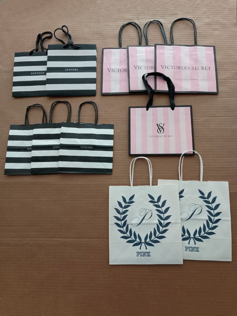 Sephora and Victoria’s Secret gift bags shopping bags 11 total small